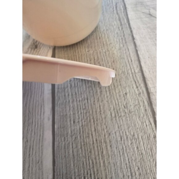 Tupperware Sugar Creamer With Lids 12 Oz 350ml Made In USA White & Beige - Picture 7 of 7